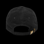 ETA Audio Corduroy Hat in Black, back view with adjustable strap