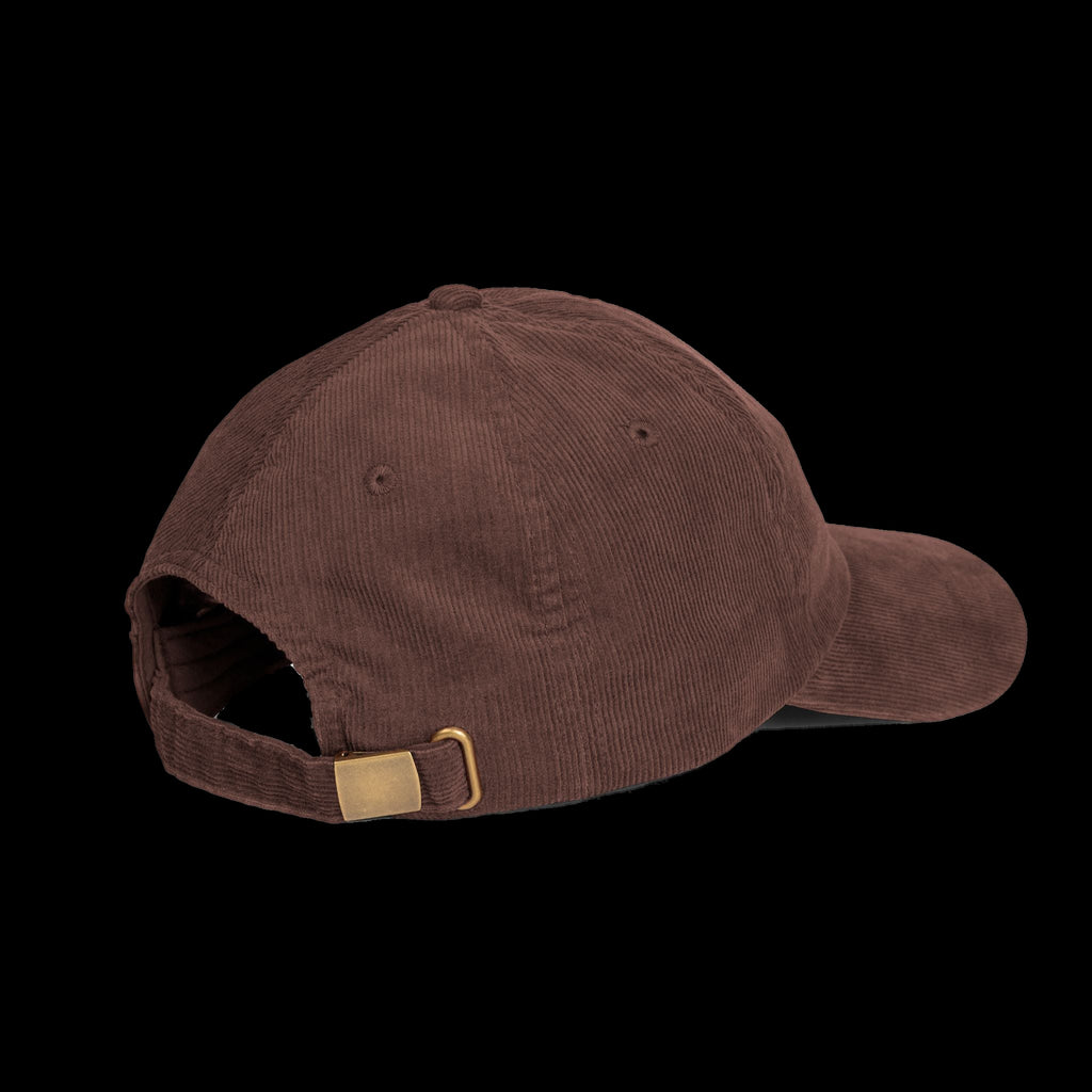 ETA Audio Corduroy Hat in Dark Brown, side view
