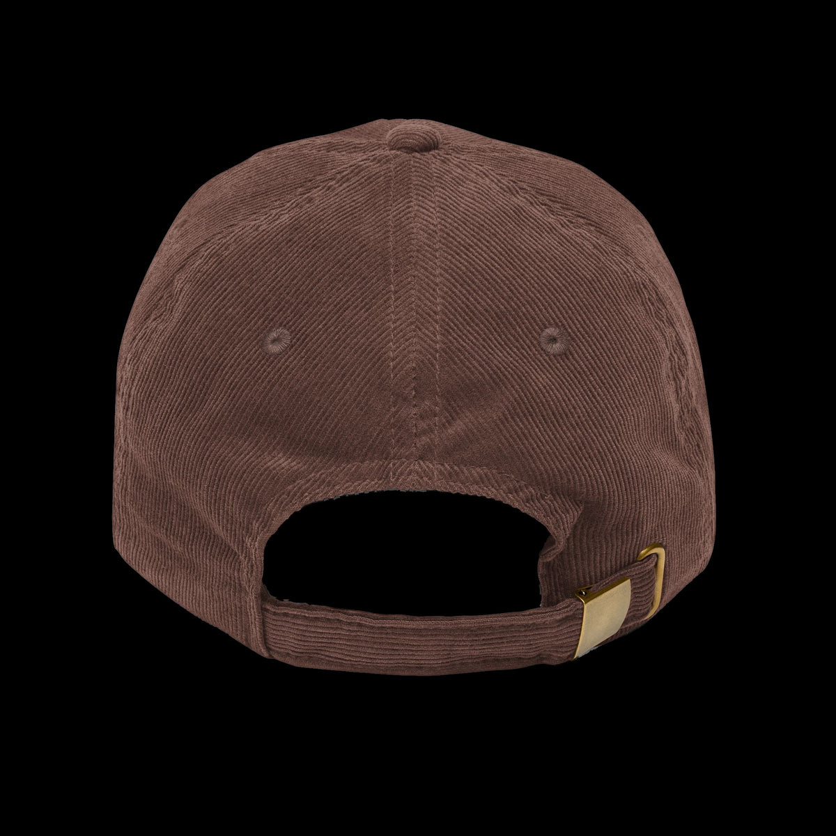 ETA Audio Corduroy Hat in Dark Brown, back view with adjustable strap