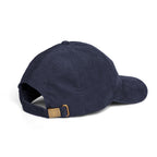 ETA Audio corduroy dad hat in navy, side profile
