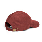ETA Audio corduroy dad hat in rust, side profile