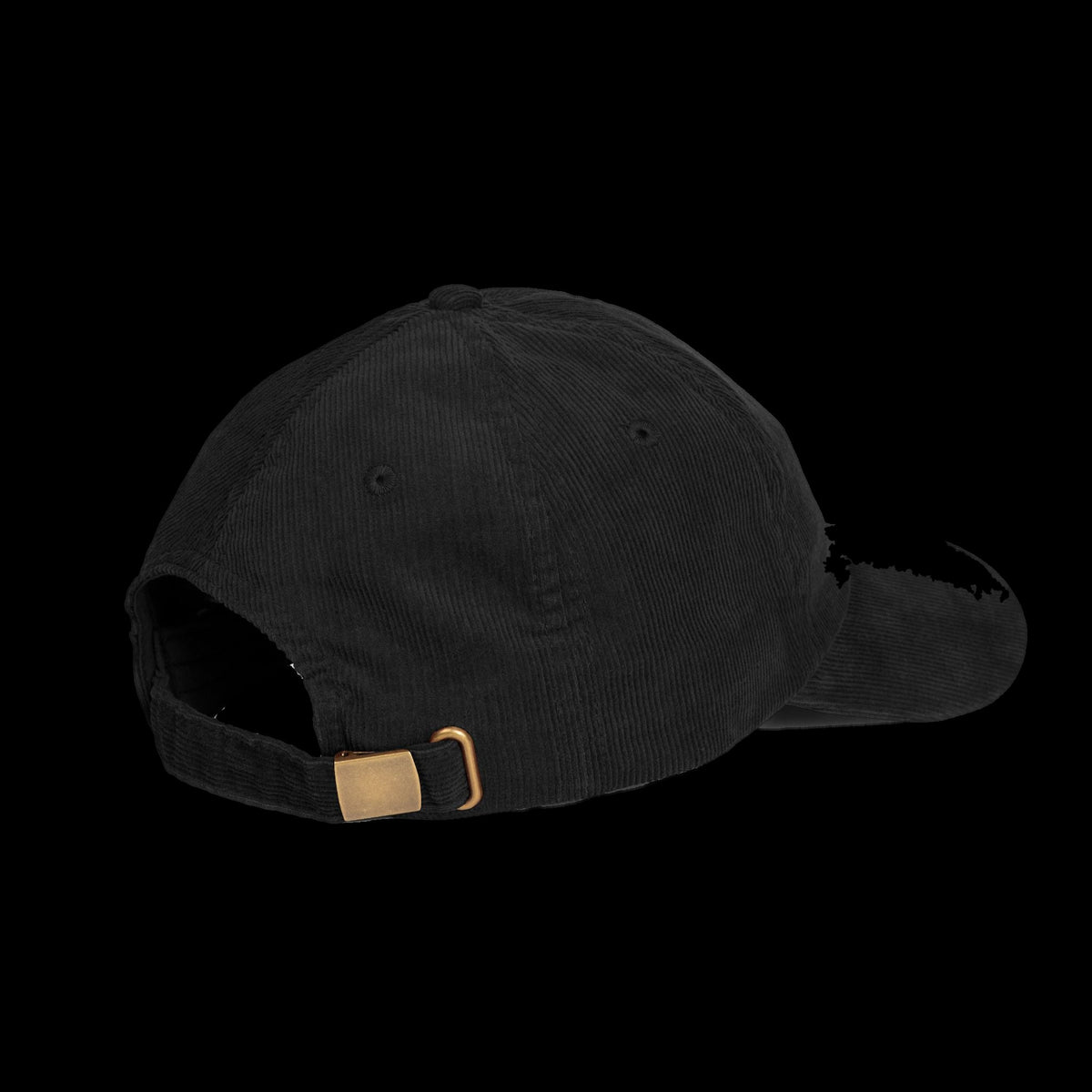 ETA Audio Corduroy Hat in Black, side view