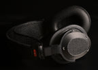 ETA Mini Semi-Closed single earcup side view with red R channel indicator and perforated earpad