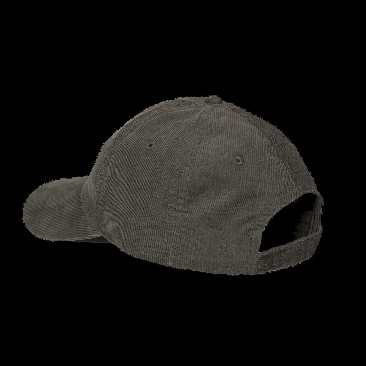 ETA Audio Corduroy Hat on black background, additional view
