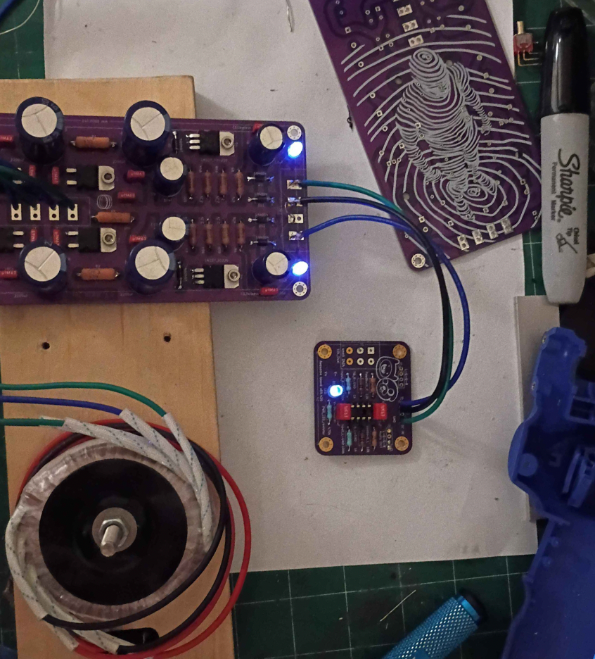 HID headphone preamp, full unit view