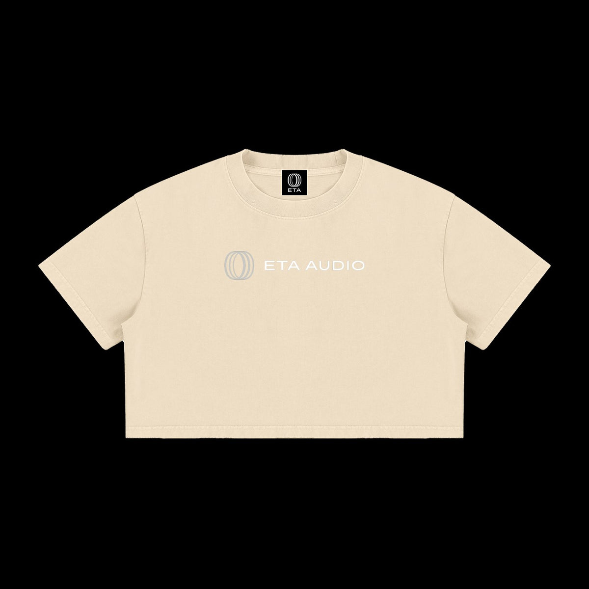 ETA Shirt in Apricot, front, on black background
