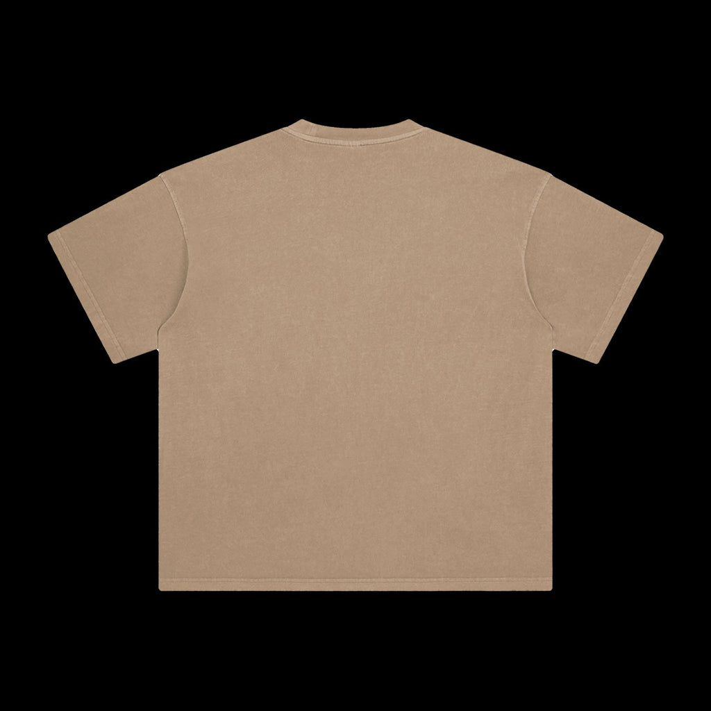 ETA Shirt in Camel, back, on black background