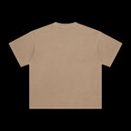 ETA Shirt in Camel, back, on black background