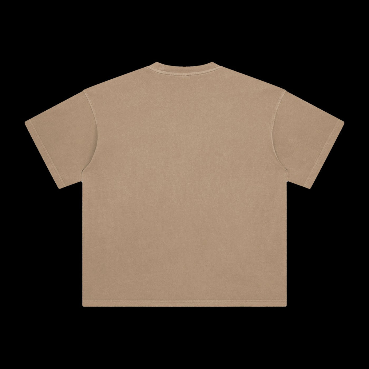 ETA Shirt in Camel, back, on black background