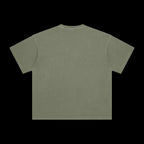 ETA Shirt in Gray Green, back, on black background