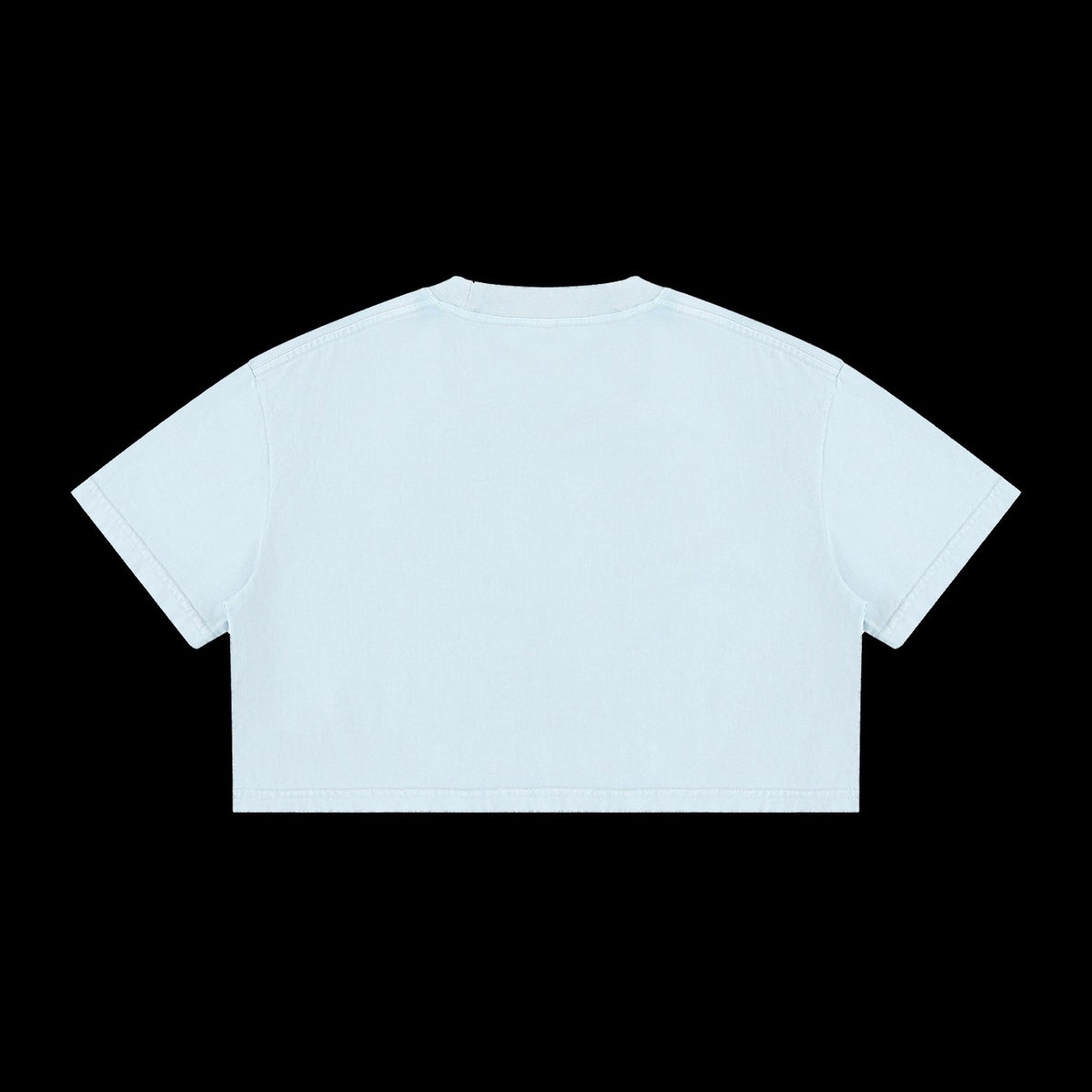 ETA Shirt in Light Blue, back, on black background