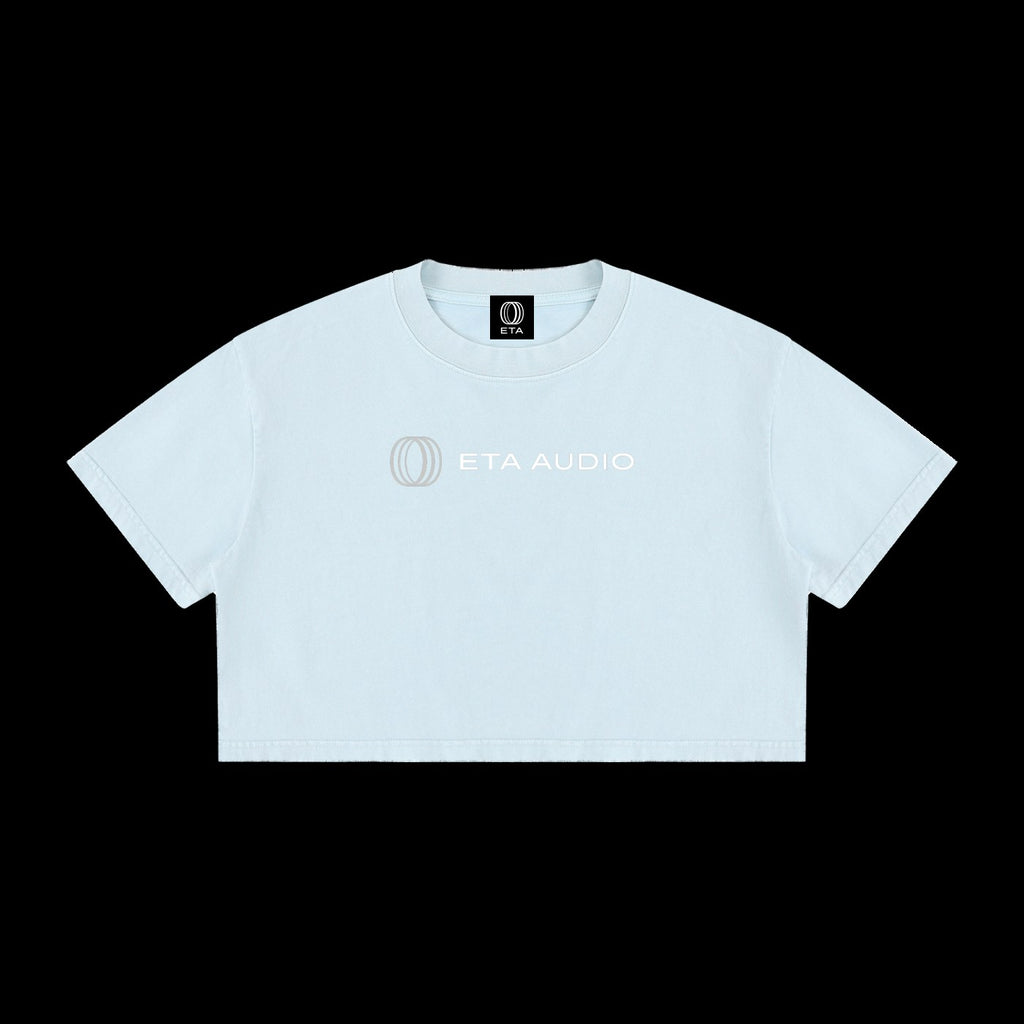 ETA Shirt in Light Blue, front, on black background