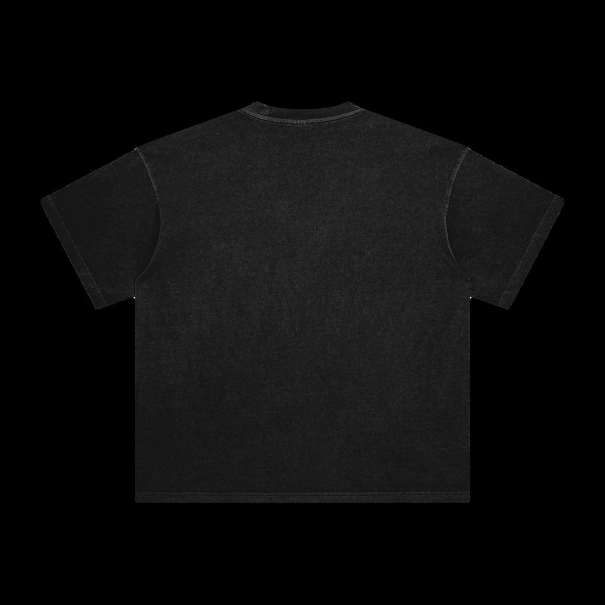 ETA Shirt in Retro Black, back, on black background